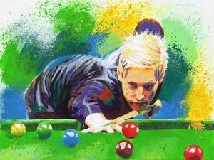SNOOKER Neil Robertson Portrait Original Acrylic Oil Painting Art By Artist - Picture 1 of 5