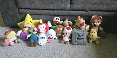 Juego de Peluche Super Mario Brothers Nintendo Pequeño/Mediano LOTE DE 15 Foto 1 de 4