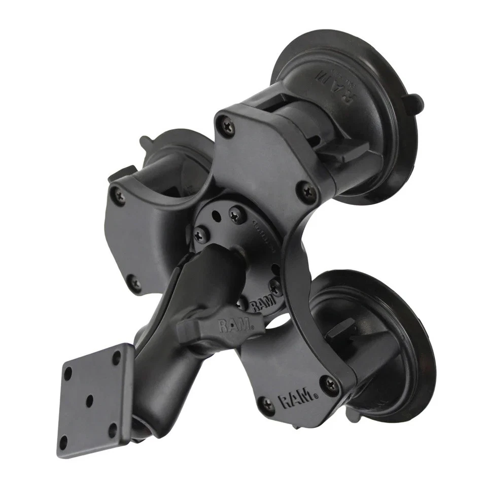 RAM Twist-Lock Triple Suction Cup Mount with Square AMPS Plate  RAM-B-139U-224 - Image 1 of 1
