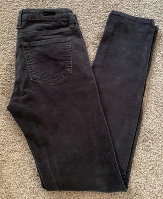 Pantalones de mezclilla ajustados de pana Kut from the Kloth Diana para mujer 2 negros tiro medio elásticos Foto 1 de 4