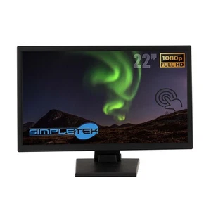 LED Monitor LCD 22 " Touch Screen Wide 1080P Touchscreen HDMI Vesa Case Pos PC - Picture 1 of 9