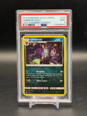 PSA 9 MINT Umbreon Lost Thunder Cosmos Holo Pokemon 120/214 - Image 1 of 2