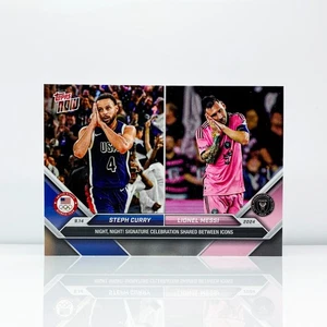 STEPH CURRY LIONEL MESSI - 2024 Topps Now - Night Night - Picture 1 of 2