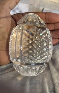 Vintage Waterford Crystal Egg Shaped Paperweight - Picture 1 of 5