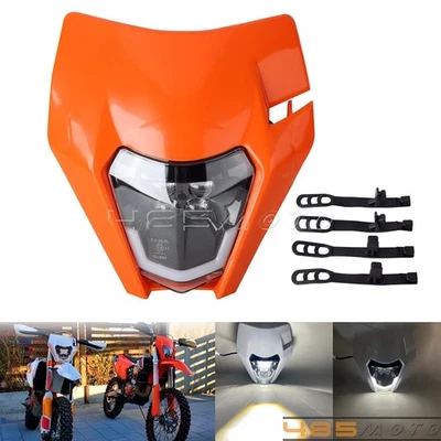 E8 Headlight High/Low Beam LED Light For KTM SX EXC EXCF XCW 250 300 350 450 500 - Image 1 of 4