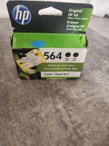 Original Original HP 564 Schwarz 2er Pack Tintenpatronen Ablaufdatum 2023 Neu - Bild 1 von 3