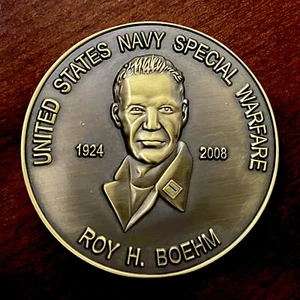 Navy Seal Team 2 Two Roy H. Boehm UDT 21 Trident Seals Challenge Coin NSW CPO 🦭 - Picture 1 of 11