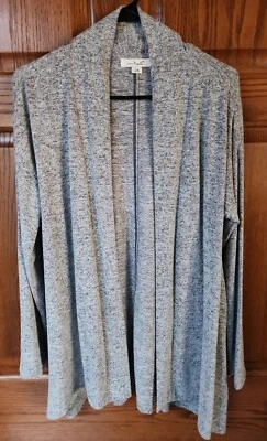 Cárdigan abierto de manga larga Simply Noelle gris claro talla S/M (8-10) para mujer Foto 1 de 2