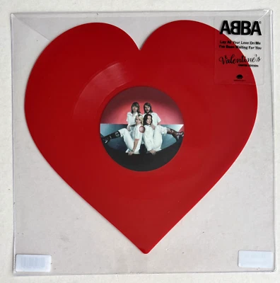 ABBA * LAY ALL YOUR LOVE ON ME * LIMTED VALENTINE'S DAY HEART-SHAPED RED VINYL - Image 1 of 4