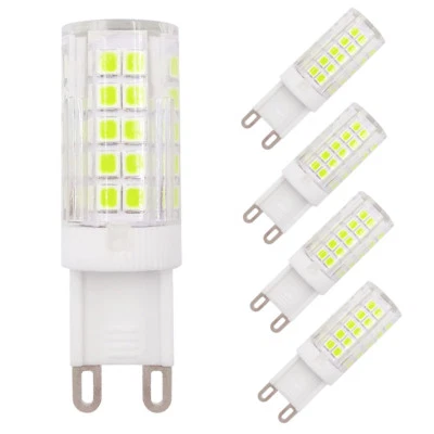 5pcs G9 Base Led Light Bulb 64-2835 SMD LED 5W 110V 120V Ceramics Light White H - Image 1 of 4