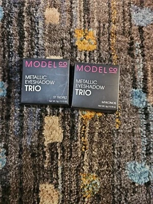 2× MODEL CO Metallic Eyeshadow Trio St Tropez /and Mykonos - Image 1 of 2