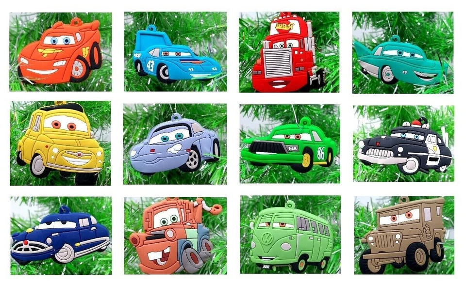 Disney's Cars Christmas Ornament Set of 12 Featuring Lightning McQueen — 第 1/4 张图片