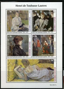 Sierra Leona 2022 Henri De Toulouse-Lautrec Cuadros Hoja Timbre Nh - Imagen 1 de 1