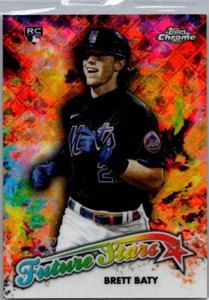 2023 Topps Chrome Logofractor Edition #FS-13 Brett Baty Future Stars RC - Picture 1 of 2