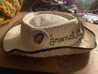 Vintage Grand Ole Opry Kids Child’s Straw Hat 1970’s. With Vintage Buttons 