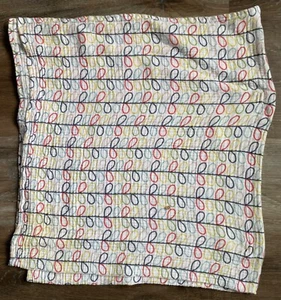 ADEN by Aden + Anais white with rainbow loop design muslin swaddling blanket - Picture 1 of 3