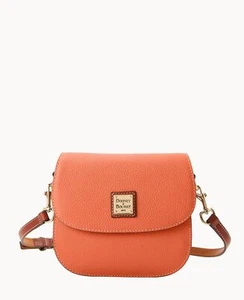 Dooney & Bourke R2323 Pebble Grain Saddle Bag - Coral - Picture 1 of 4