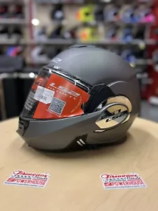 LS2 FF900 Valiant II Solid Matt Titanium Motorcycle Helmet - Imagen 1 de 7