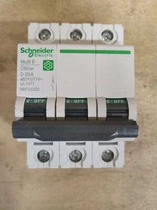 Schneider Electric Multi 9 C60 SP 20A 3P circuit breaker 480/277V M9F23320 - Picture 1 of 6