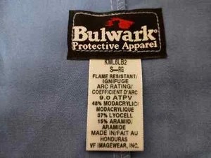 Bulwark FR Concealed Snap-Front Lab Coat Flame Resistant Blue NEW - Picture 1 of 30