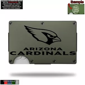 Portafoglio Arizona Cardinals inciso a laser su un metallo - Foto 1 di 10