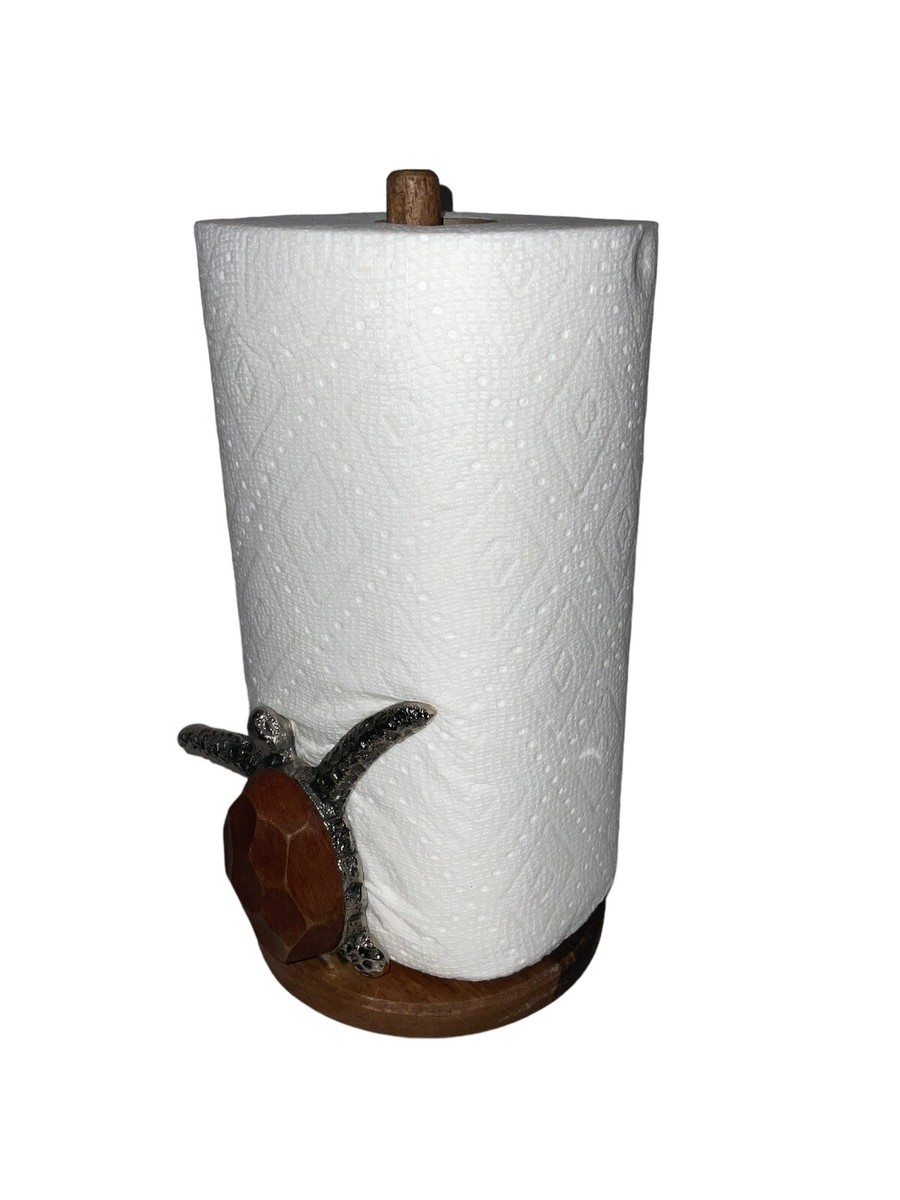 Hawaiian Home Decor Mud Pie Turtle Paper Towel Holder On Wood