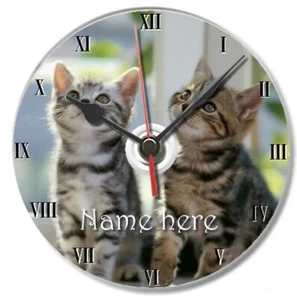 Cute Kittens personalised gift dvd Desk clock. Secret santa with free postage - Picture 1 of 3