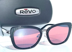 NEW Revo EVA Shiny Black POLARIZED Drive Rose Lens Sunglass 1218 01 GO - Picture 1 of 12