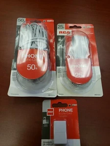 TP443WHR+TP245R+TP262WRH  White Phone Line Cords Connects to Outlet-New - Picture 1 of 4