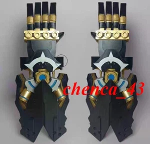 Unisex Anime Genshin Impact Wriothesley Cosplay Gloves Prop Wearable Hand Armor - Picture 1 of 11