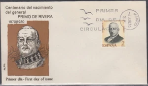 ESPAÑA Sc #1610.0 FDC de PRIMO de RIVERA, DICTADOR ESPAÑOL RESTAURADO CIUDADANÍA - Imagen 1 de 1