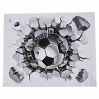 3D Football Wall Sticker PVC Art Soccer Crack Decal Boys O