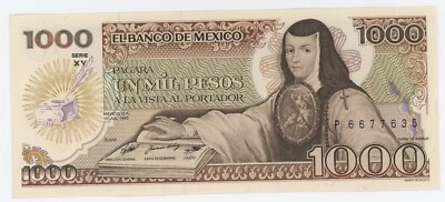 Billete México 1000 Pesos 19-7-1985 Pick 85 UNC Sin Circular Serie XY Foto 1 de 2