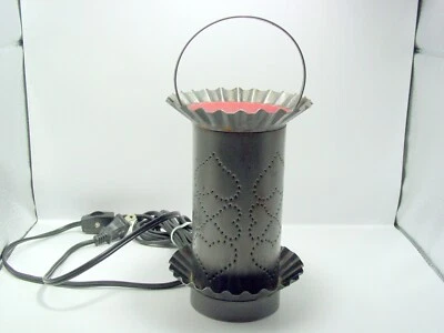 Irvin's Country Tinware Wax Warmer Handmade USA Punched Heart Design Electric - Image 1 of 3