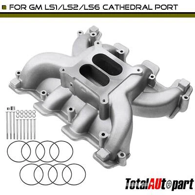 Colector de admisión de tiro medio de doble plano con junta para Chevy Camaro Corvette Cadillac Foto 1 de 4