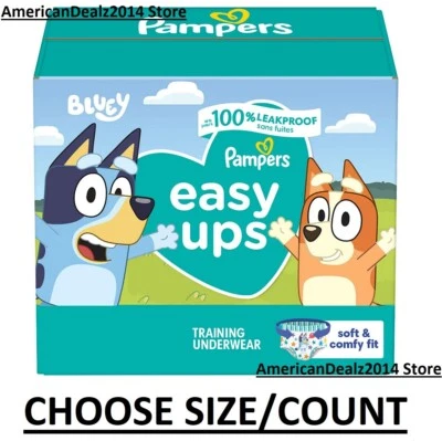 Pampers Easy Ups Niños Pantalones de Entrenamiento Ropa Interior, Elige Tallas 2T-6T ¡ENVÍO RÁPIDO!! Foto 1 de 4