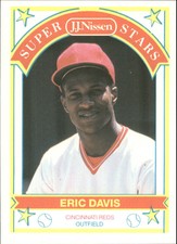 1989 Cincinnati Reds Nissen Baseball Card #7 Eric Davis