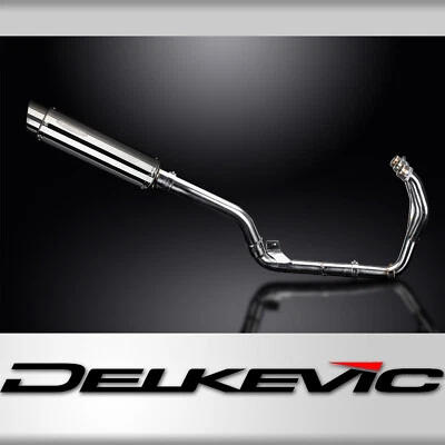 Silenciador redondo de aço inoxidável Triumph Tiger 800 2011-19 Delkevic escape total 3-1 14" - Imagem 1 de 4