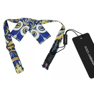 NWT DOLCE & GABBANA Bow Tie Multicolor Sicily Adjustable Neck Papillon $350 - Picture 1 of 9