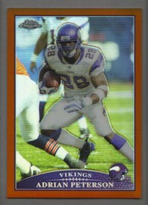 2009 Topps Chrome Football Copper Refractor #28 Adrian Peterson