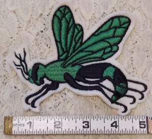 Green Hornet or Wasp Sew on Patch, Larger Embroidered Applique  Insect - Picture 1 of 7