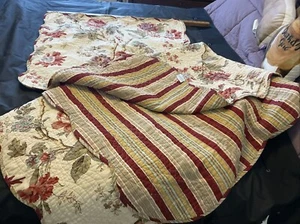 Waverly Twin Charleston Chirp Modern Farmhouse Floral Reversible Quilt Sham A1 - Picture 1 of 4