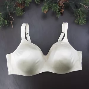 Reggiseno Hanes 46D bianco imbottito ferretto chiusura regolabile schiena - Foto 1 di 10