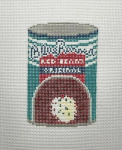 NEEDLE NOLA Red Beans New Orleans Ornament Handpainted Needlepoint Canvas - Picture 1 of 1