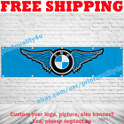 BMW Wings Motorrad Banner 2x8 Fuß Auto Racing Show Garage Schild Wandschild Dekor