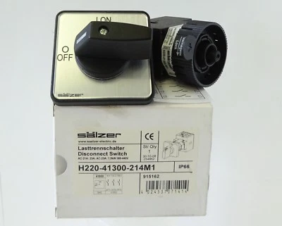 SÄLZER H220-41300-214M1 sezionatore di carico interruttore on/off 25A 7,5kW 3 poli IP66