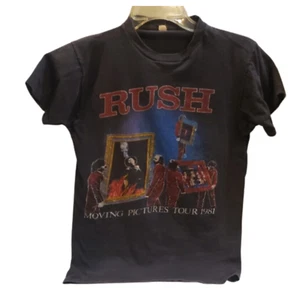 RUSH Tour T-Shirt 1981 Moving Pictures Vintage Original - RARE - Picture 1 of 7