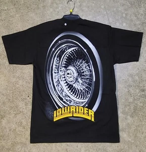 Lowrider T Shirt Daytona Wheels Rims Black  - Picture 1 of 2
