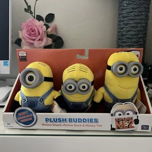 Minion Plush Buddies Toys “R” Us Exclusive Despicable Me 2 Stuart, Dave, and Tim - Picture 1 of 14