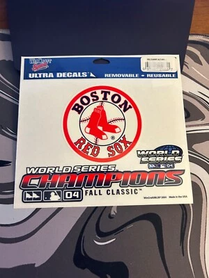 Boston Red Sox 2004 World Series Champions 5x6 Ultra Decal Removable Reusable - Image 1 of 2